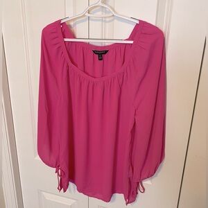 NWT banana republic pink tie-sleeve blouse